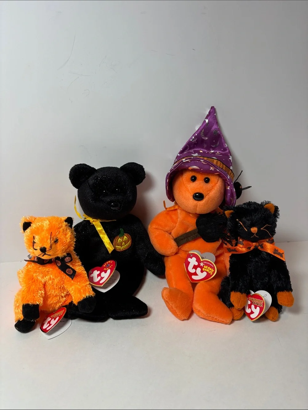 Ty Halloween Plush Set - Orange, Black, Purple